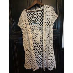 Maurices Crochet Lace Duster ,kimono Cardigan,  Small,  Bohemian, Beach, Summer
